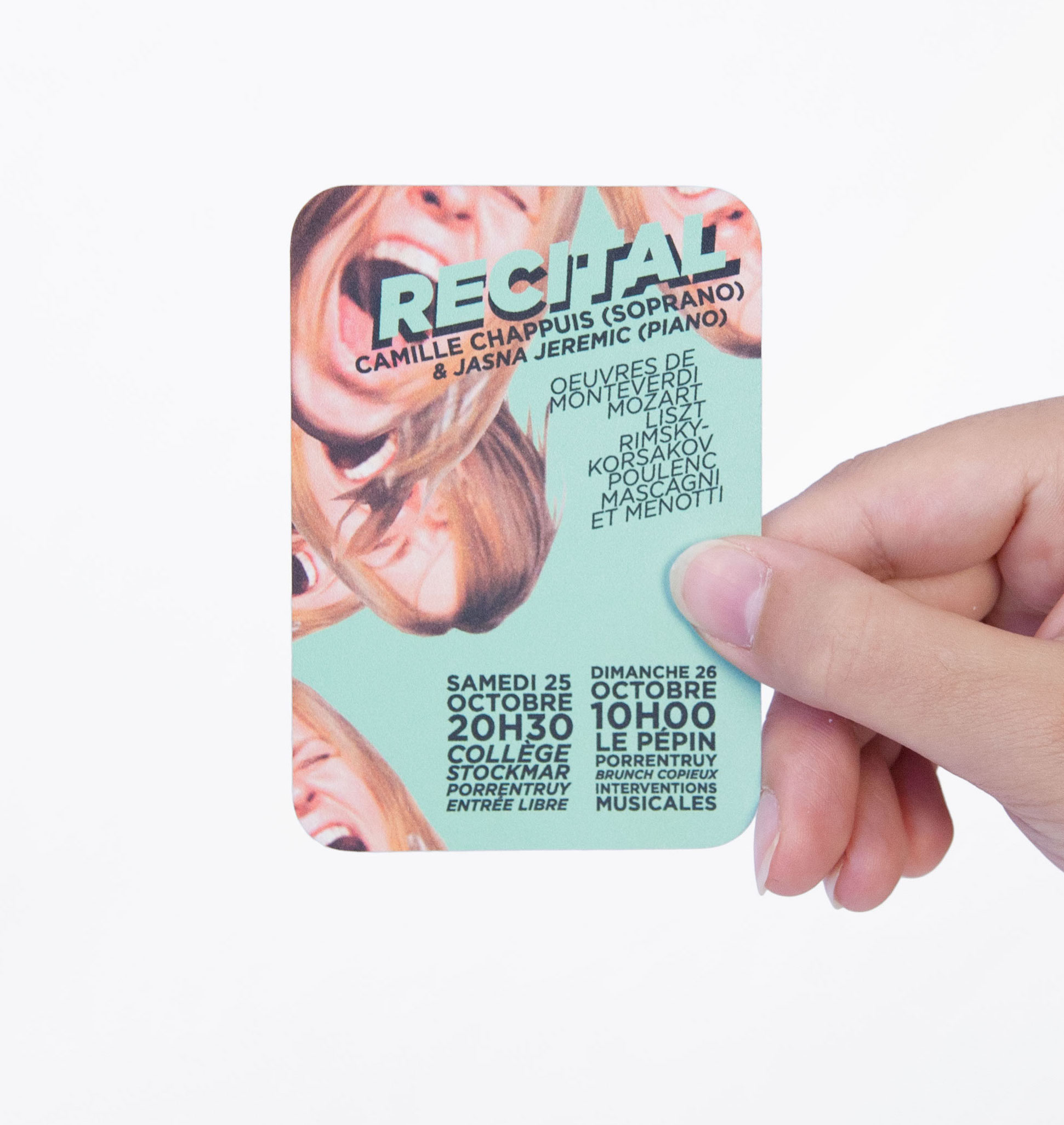 Récital à deux voies et piano - Camille Chappuis soprano - Céline Conus soprano - Jasna Jeremic piano - graphisme arnaud chappuis