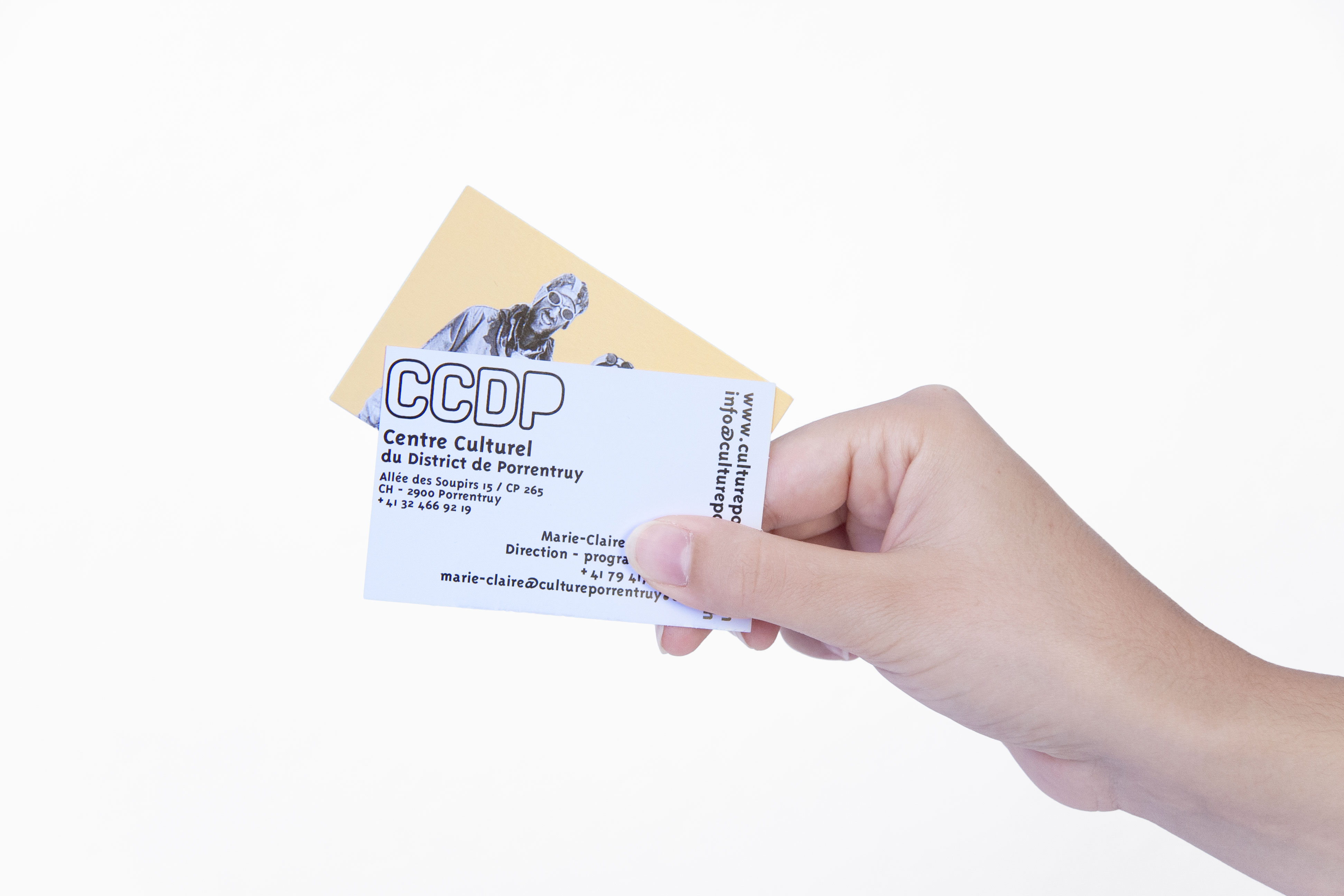 cartes de visite - centre culturel du district de Porrentruy - ccdp - explorateurs alpins - Edmund Hillary - Tensing Norgay - graphisme arnaud chappuis