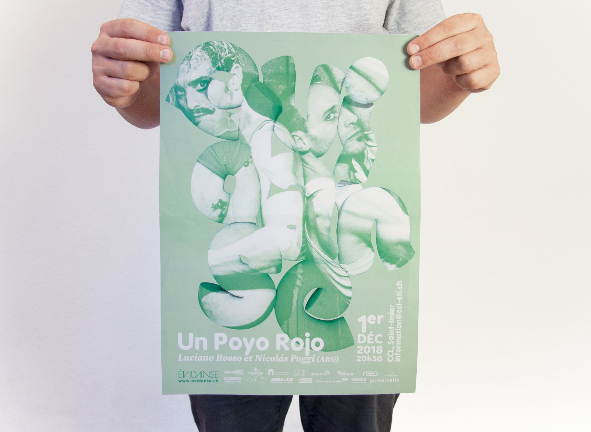 evidanse 2018-2019 affiche Un Poyo Rojo Luciano Rossa Nicolas Poggi - crédit photo Paola Evelina - édition aicc - impression le franc-montagnard SA - graphisme arnaud-chappuis